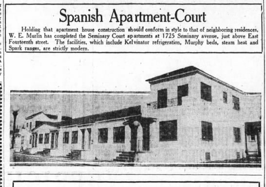 Spanish Apartment Court 1725 Seminary - 