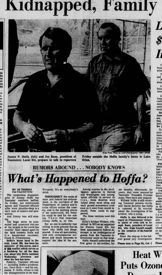 Hoffa Kidnapping - My first story - 