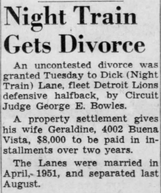 Night Train Gets Divorce - 