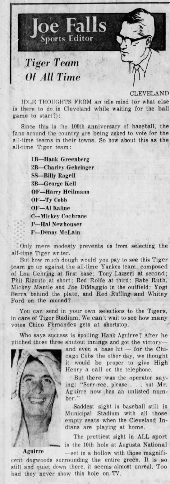 Tiger Team Of All Time - 