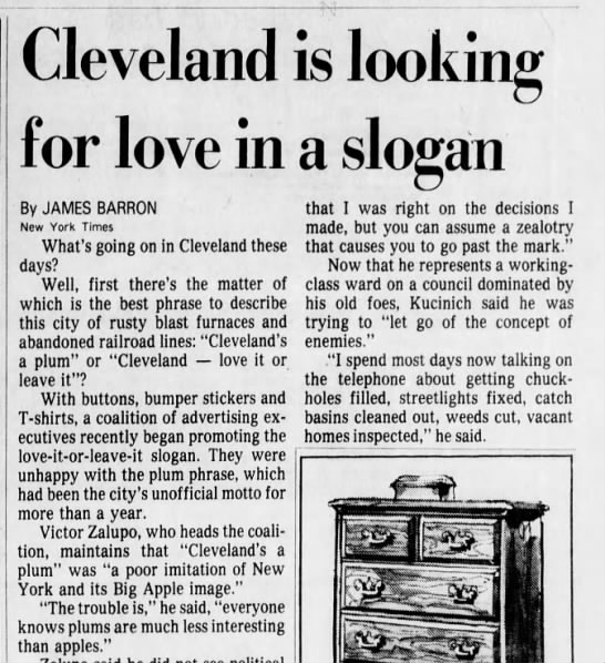 "Cleveland's a Plum" (1984). - 