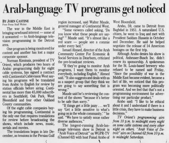 Arab-language TV programs get noticed - 