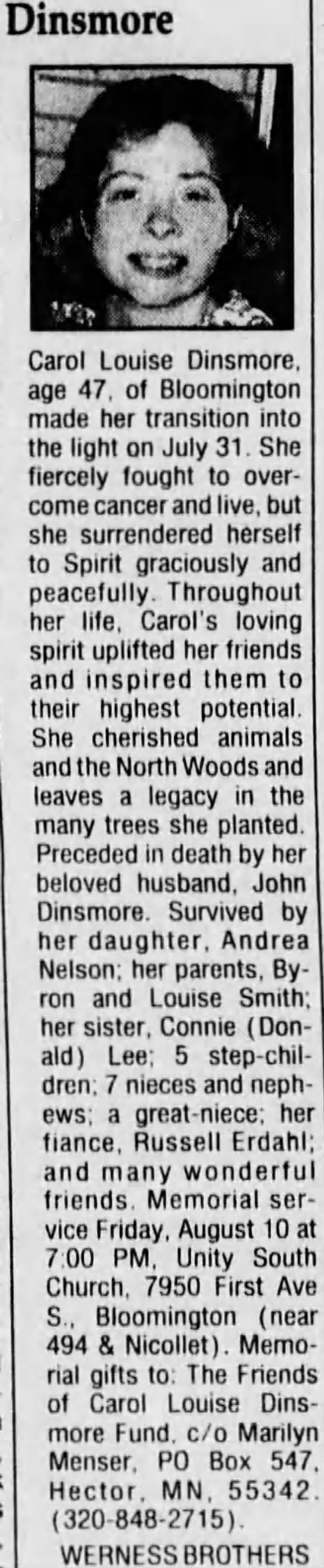 Obituary for Dinsmore Dinsmore (Aged 47) - 