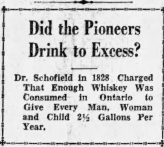  - Did the Pioneers Drink to Excess? Dr. Schofield...