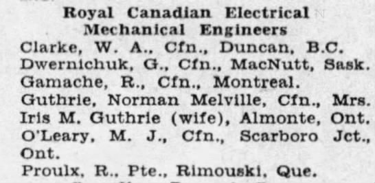  - Royal Canadian Electrical Mechanical Engineers...