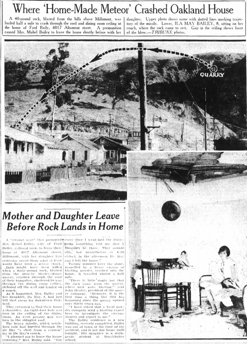 Home-Made Meteor - Oakland Tribune October 28, 1931