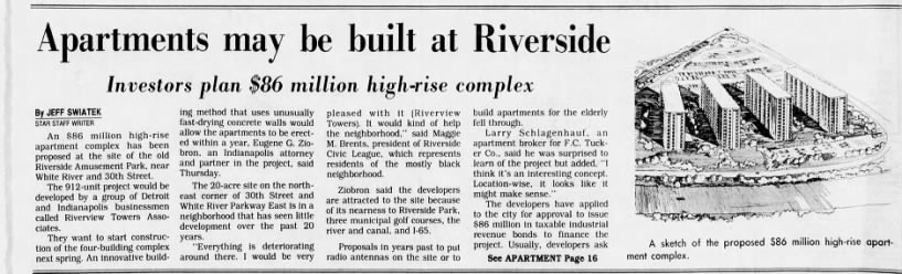 Apartments May Be Built at Riverside
