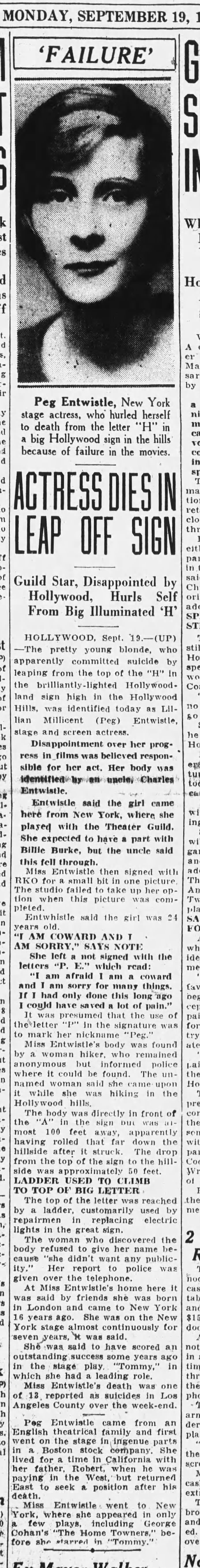 Peg
Oakland Tribune
19 Sept. 1932