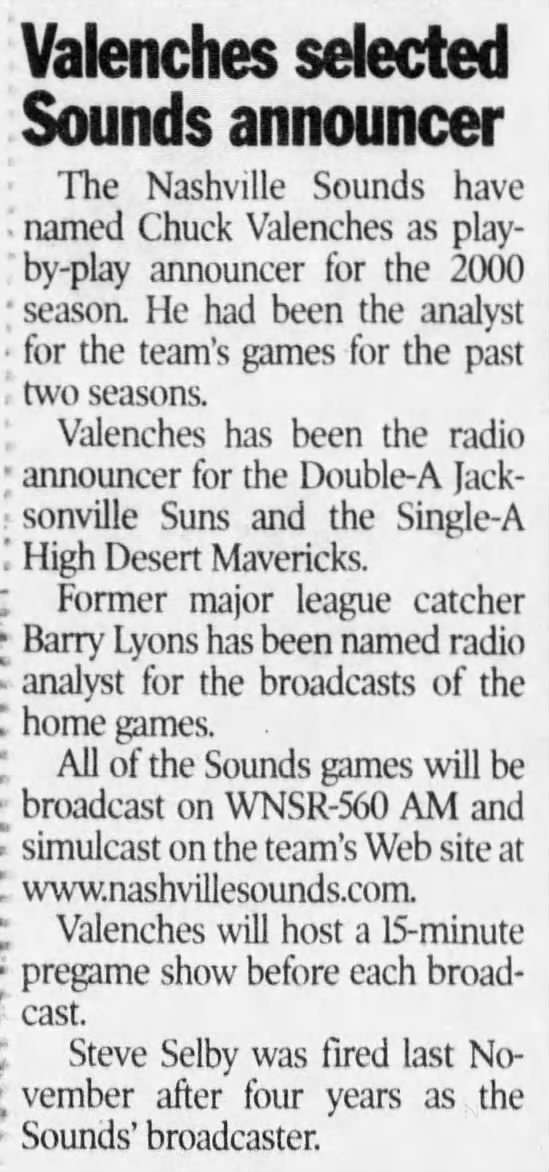 Valenches Selected Sounds Announcer