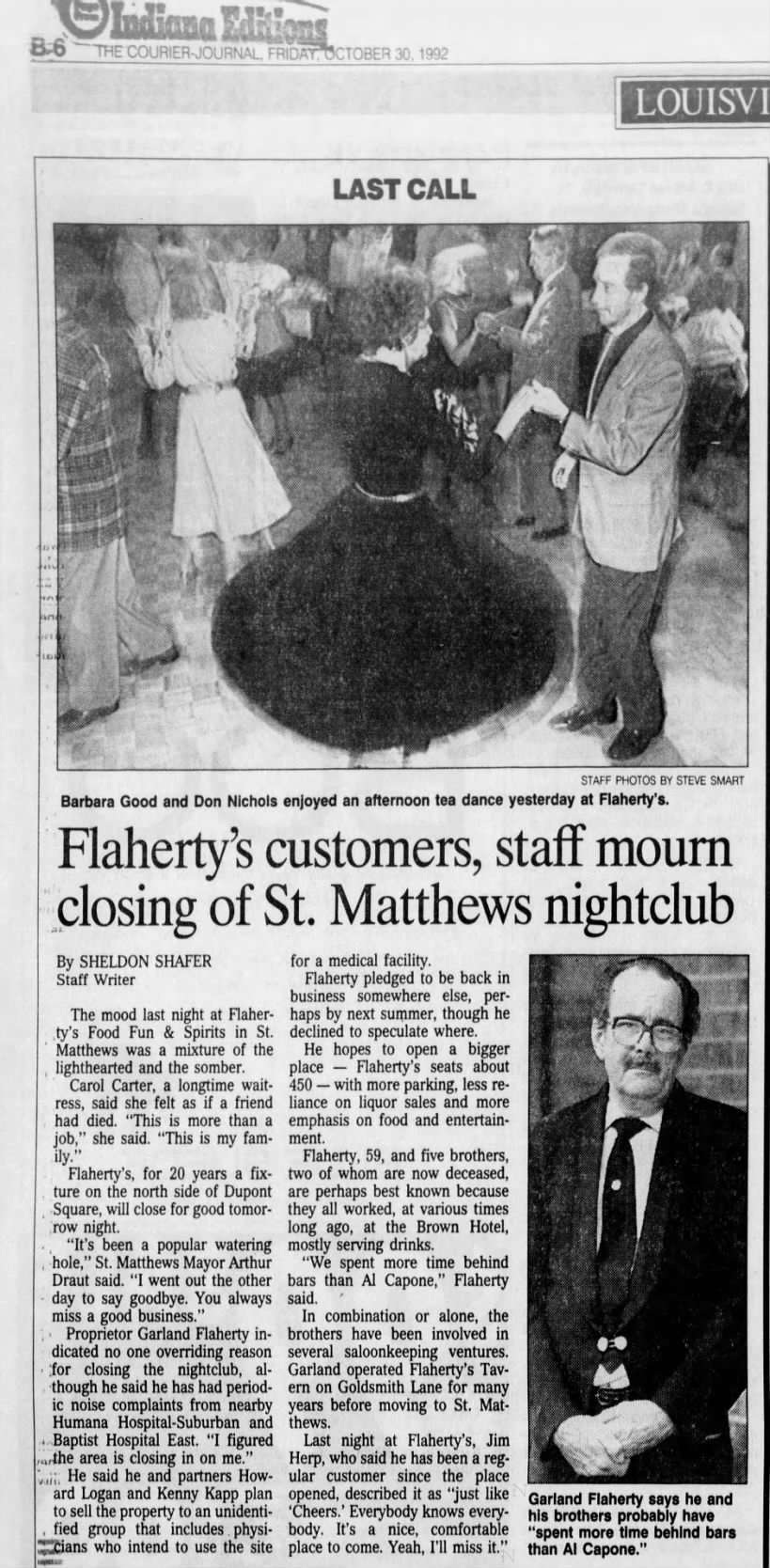 Closing of St. Matthews nightclub