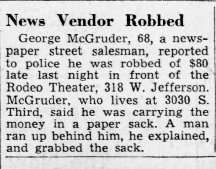 Rodeo Theater robbery in front of