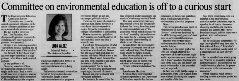 Environmental Education Curriculum Review Committee editorial 120294