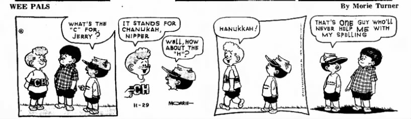 Hanukkah comics: Wee Pals, 1975