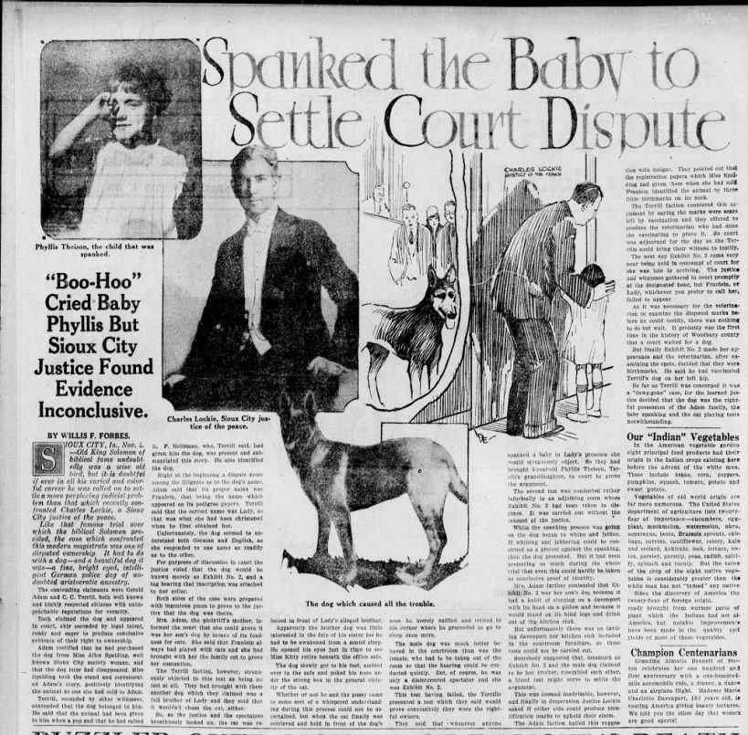 Spanked the Baby to Settle Court Dispute