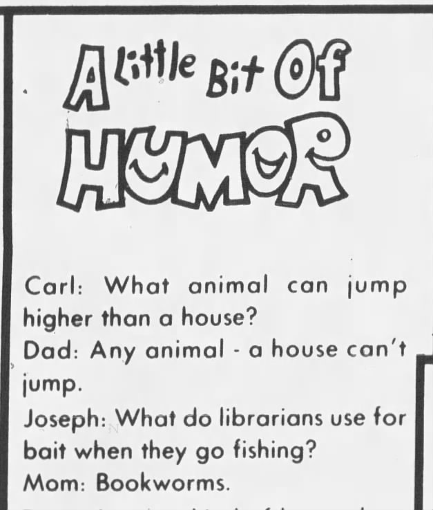 What do librarians use for bait when they go fishing? Bookworms (1992).