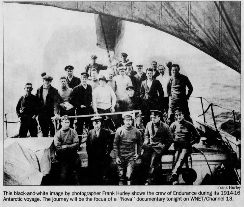 Shackleton and crew on Endurance