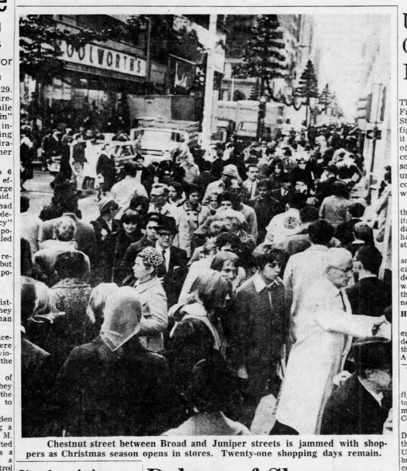 Black Friday crowds in Philadelphia, 1968