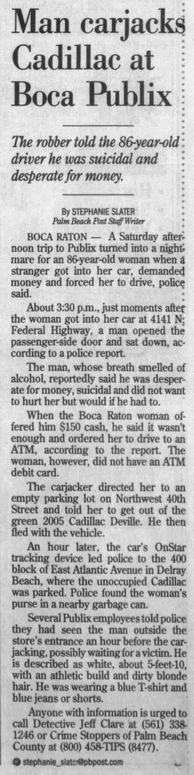 Detective Jeff Clare (Palm Beach Post 3/7/2006)