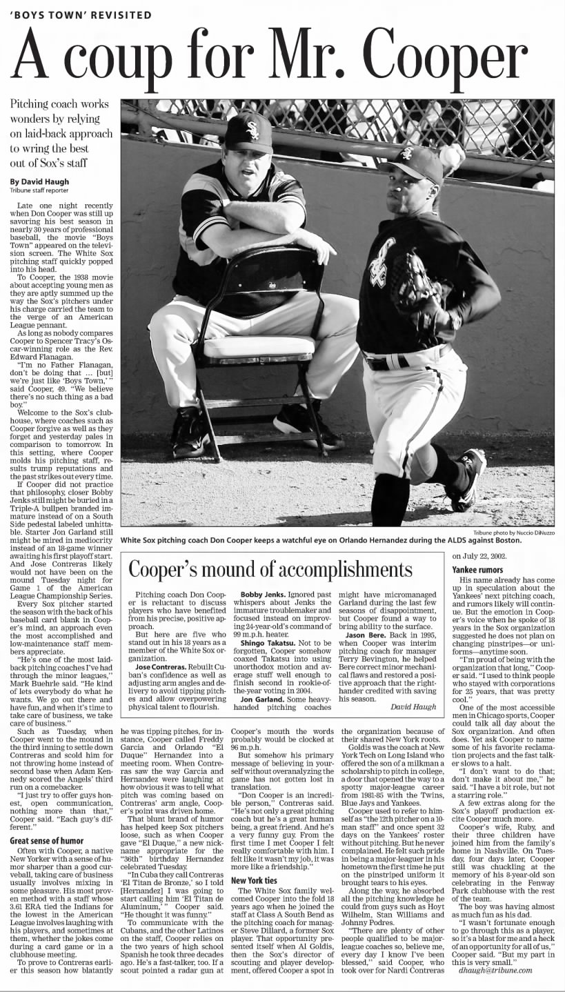 Don Cooper - Oct. 12, 2005 - Greatest21Days.com