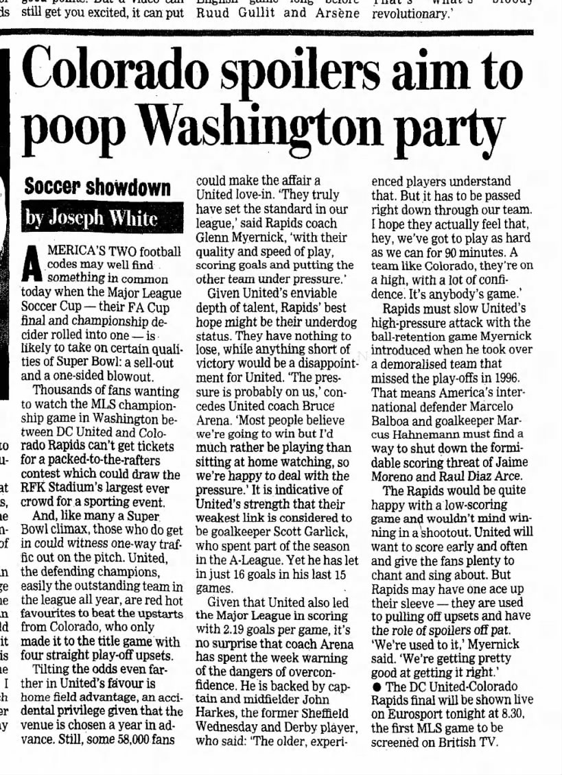 Colorado spoilers aim to poop Washington party