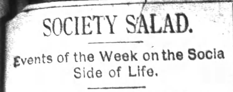 Society Salad column in The Atlanta Constitution