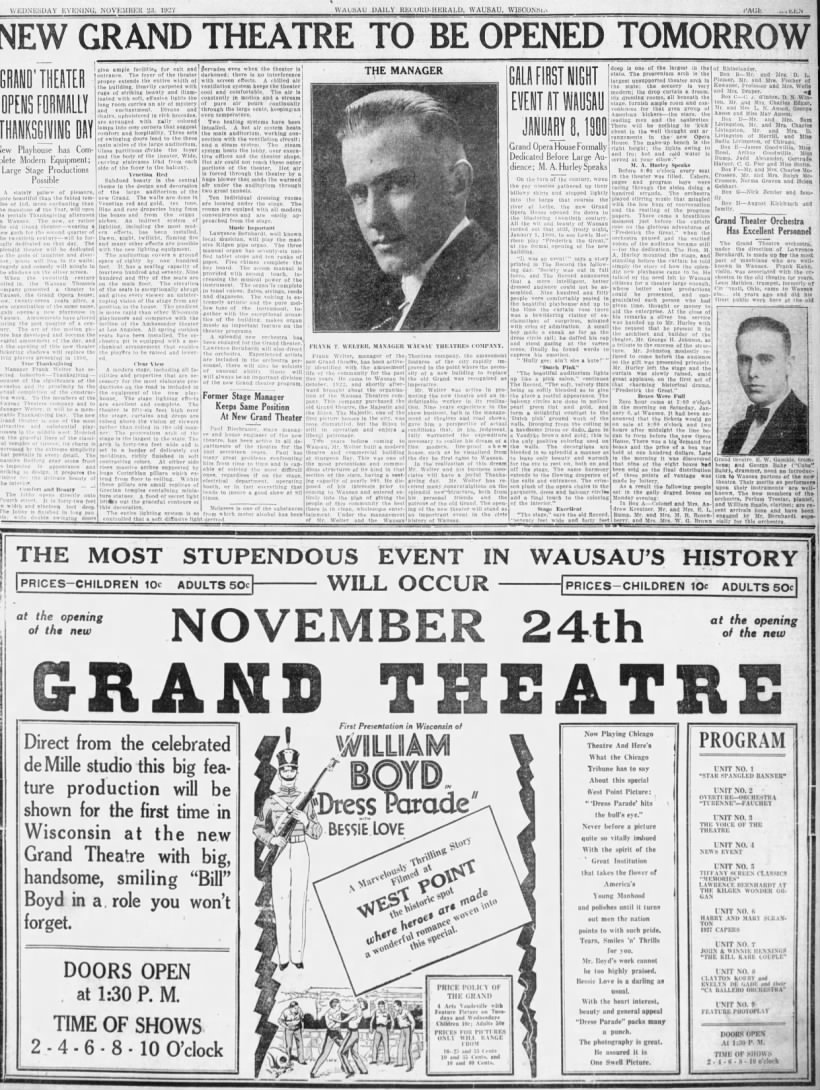 Grand theatre opening