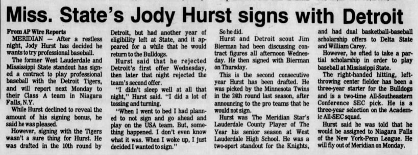 Jody Hurst - June 11, 1989 - Greatest21Days.com