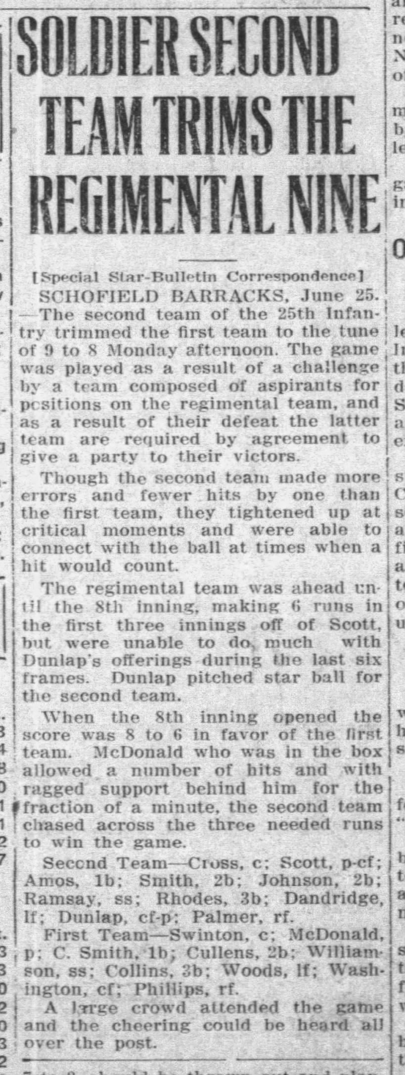 6/24/1914 vs 2nd team