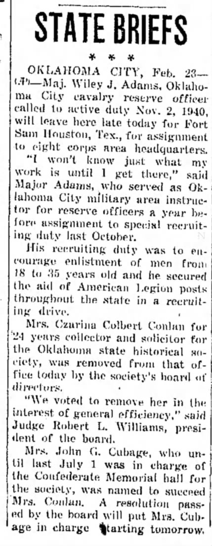 State Briefs. The Miami Daily News-Record (Miami, Oklahoma) February 23, 1942, p 5
