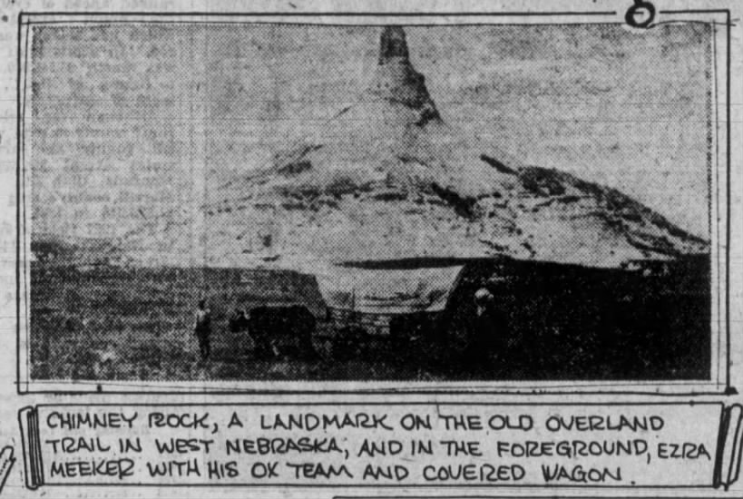 Chimney Rock, A Landmark on the Overland Trail