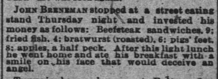 Beefsteak Sandwiches (1889).