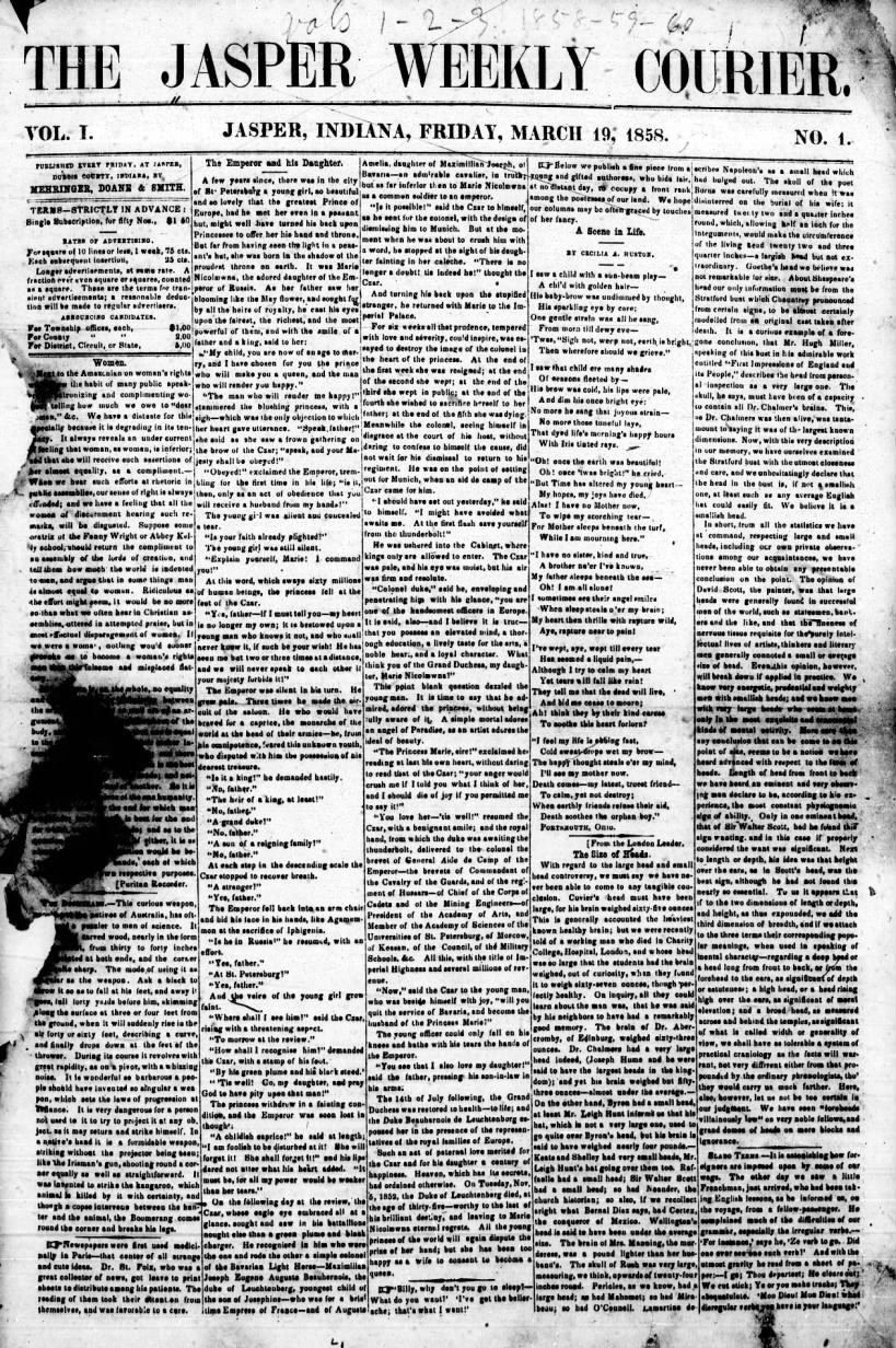 The Jasper Weekly Courier - 1858