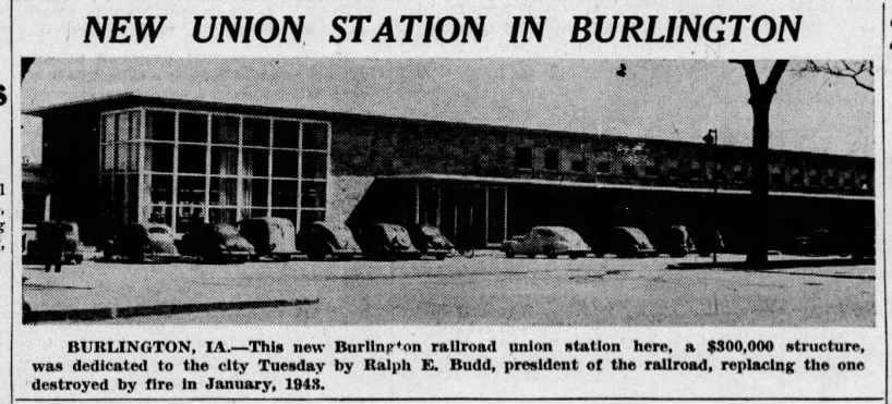 New Burlington station, March 28, 1944