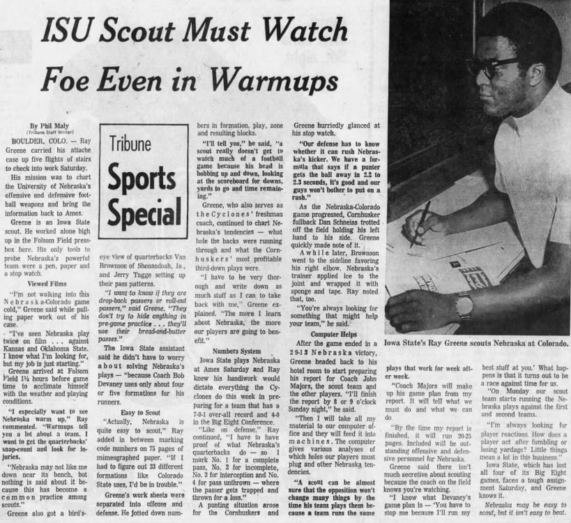 1970.11 Iowa State scout