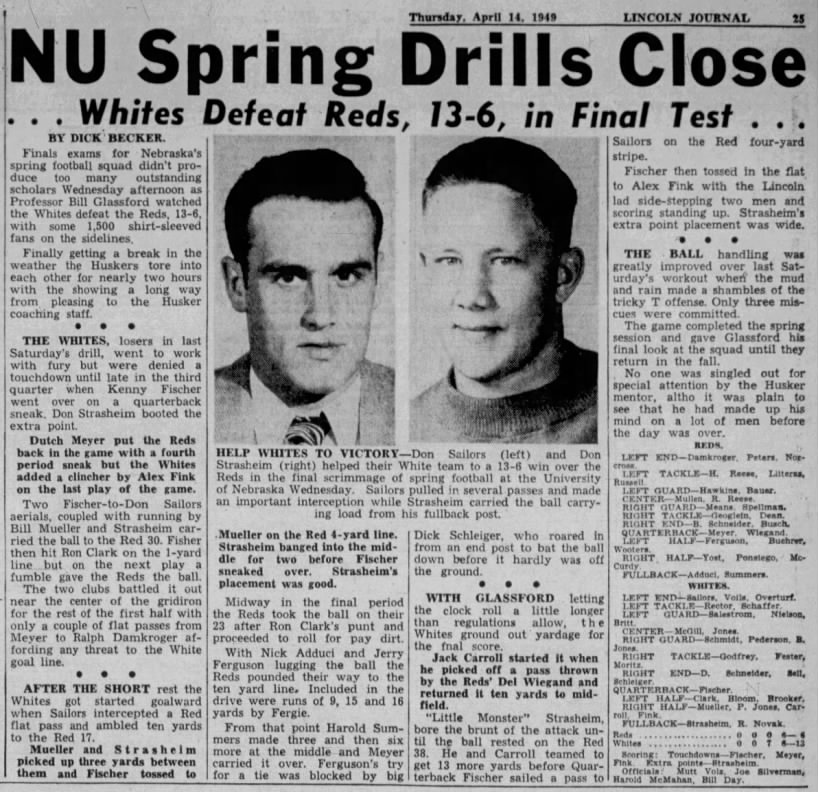 1949 final spring scrimmage