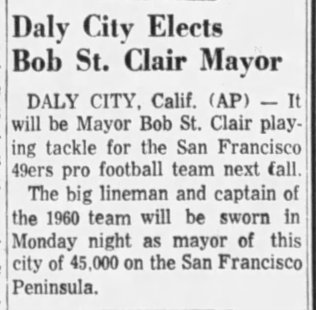 Daly City Elects Bob St. Clair Mayor