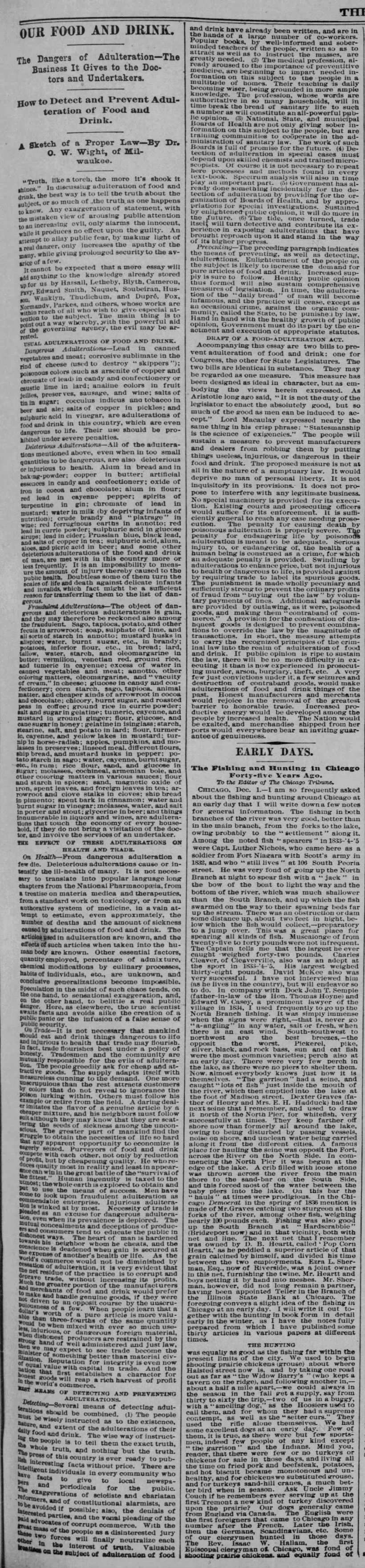 1880 article about food adulteration
