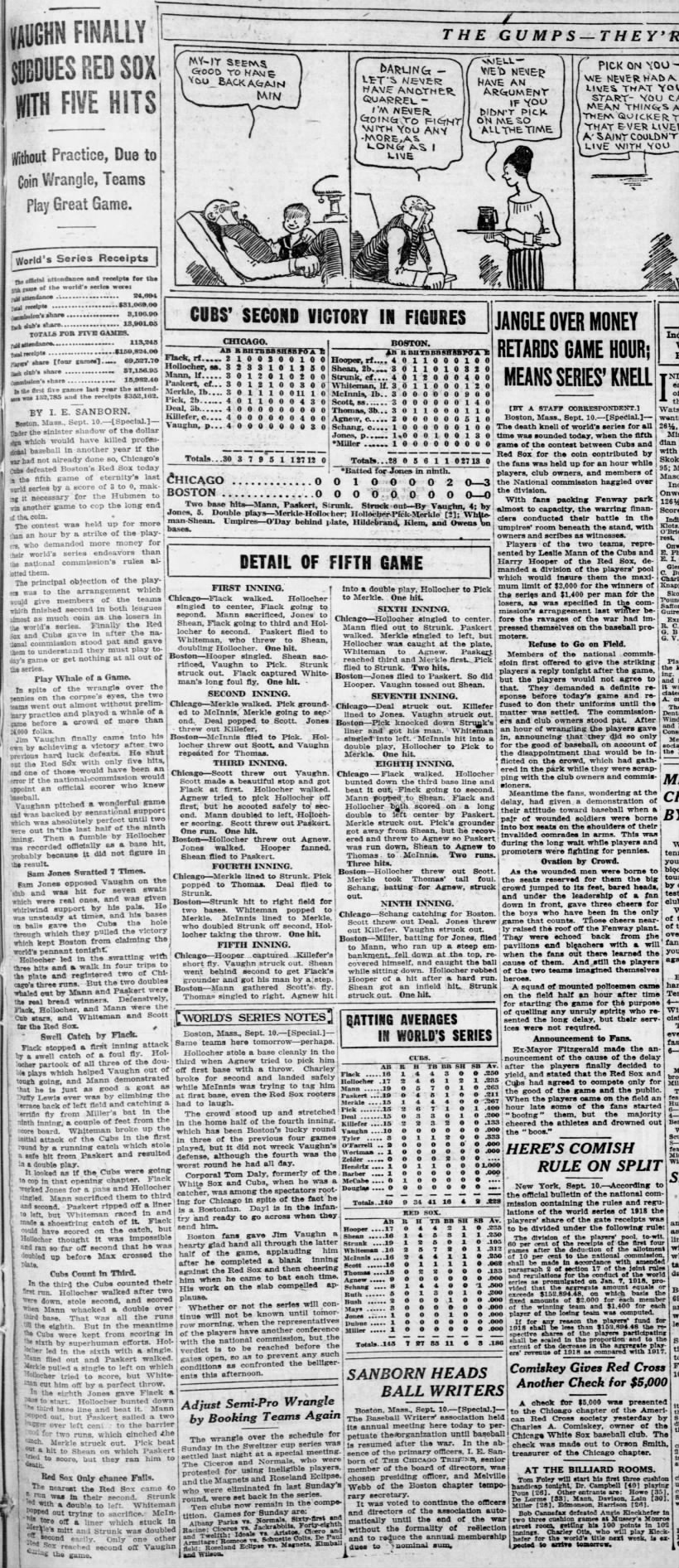 1918 World Series Game 5