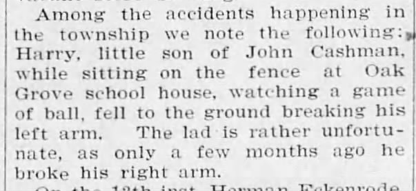 Social news: Two broken arms, 1902