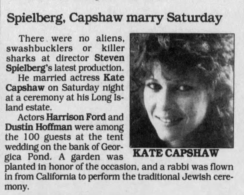 Spielberg Capshaw marry
