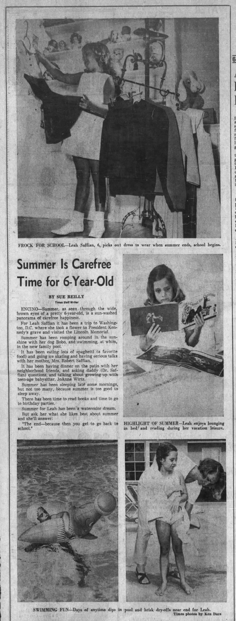 Leah Saffian | LA Times | 5 Sep 1965