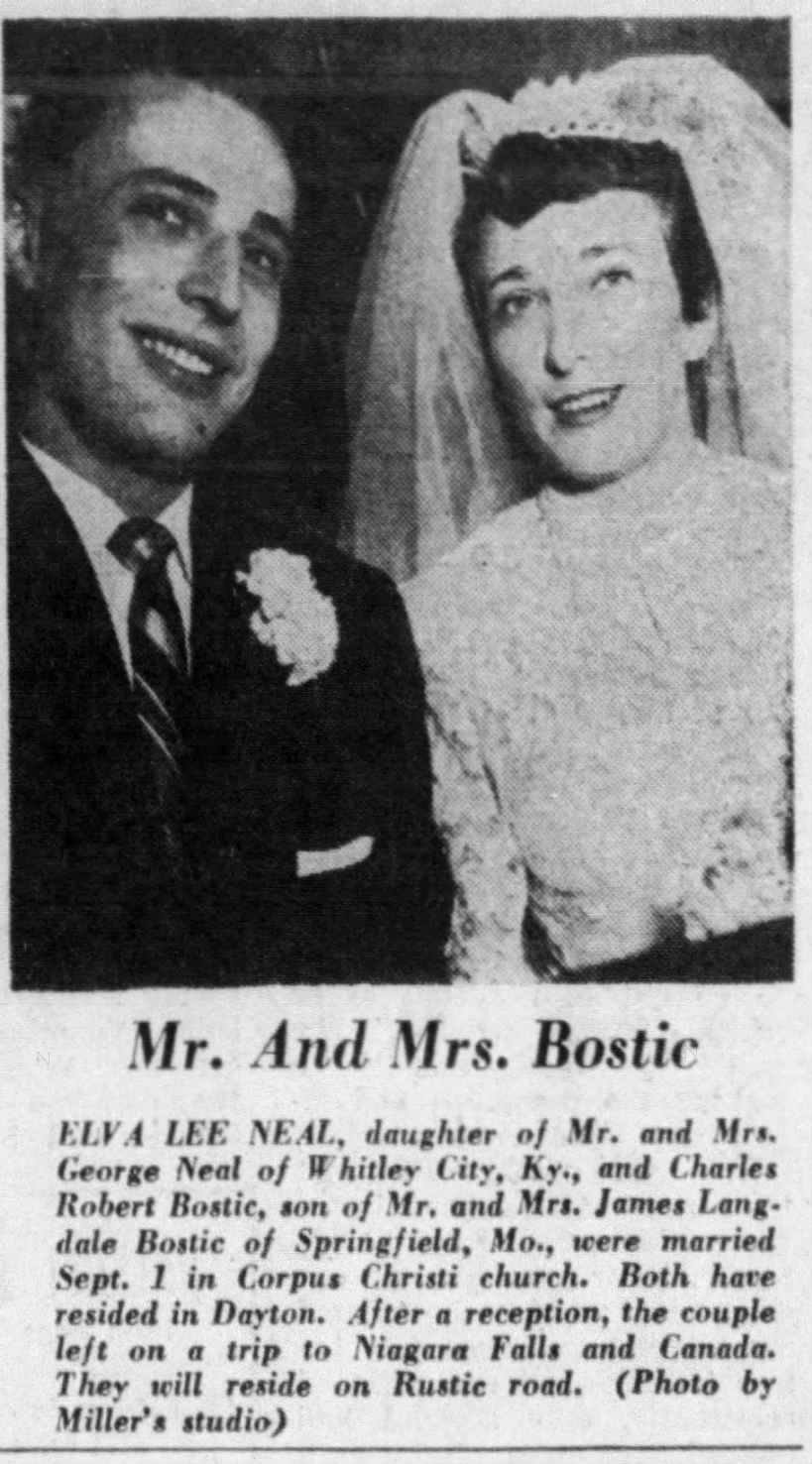 Mr & Mrs Charles Robert Bostic