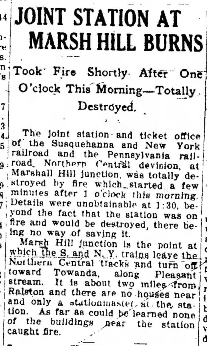 Marsh Hill Station Burns 1914 Oct 22