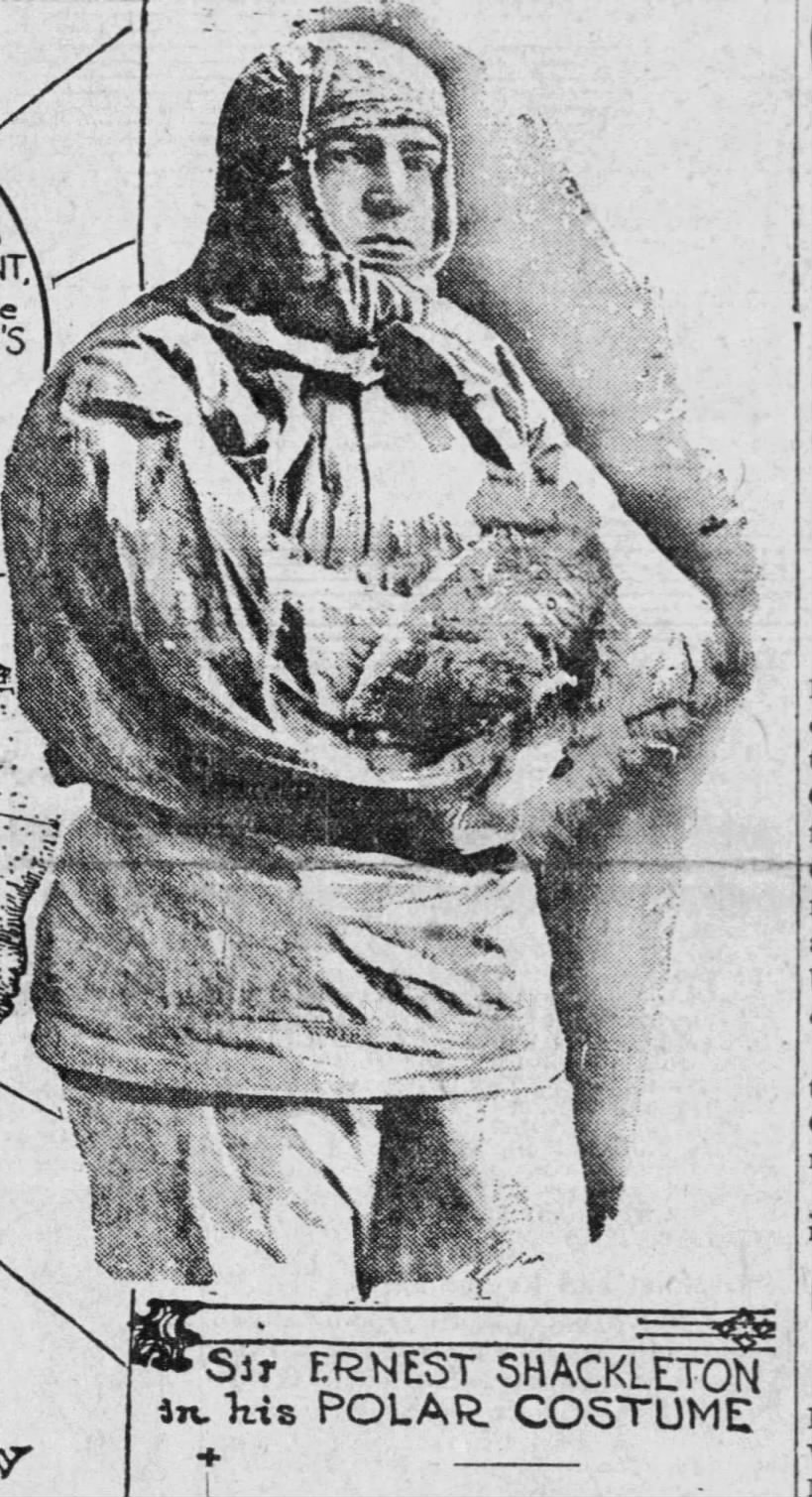 Ernest Shackleton in expedition gear