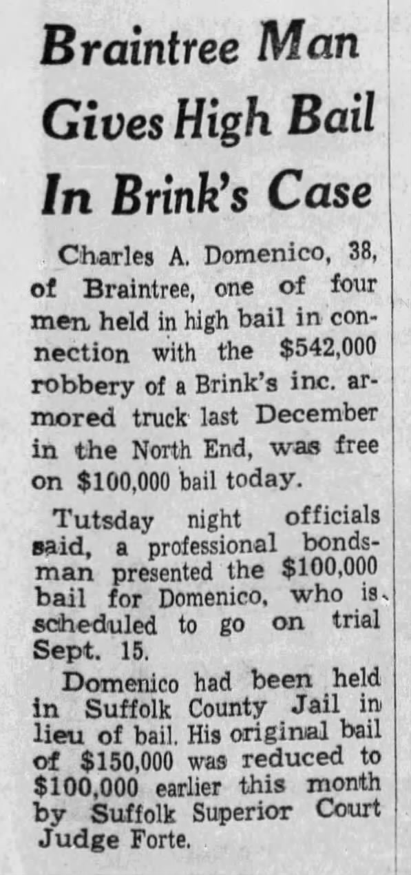 Domenico makes bail (23 July 1969)