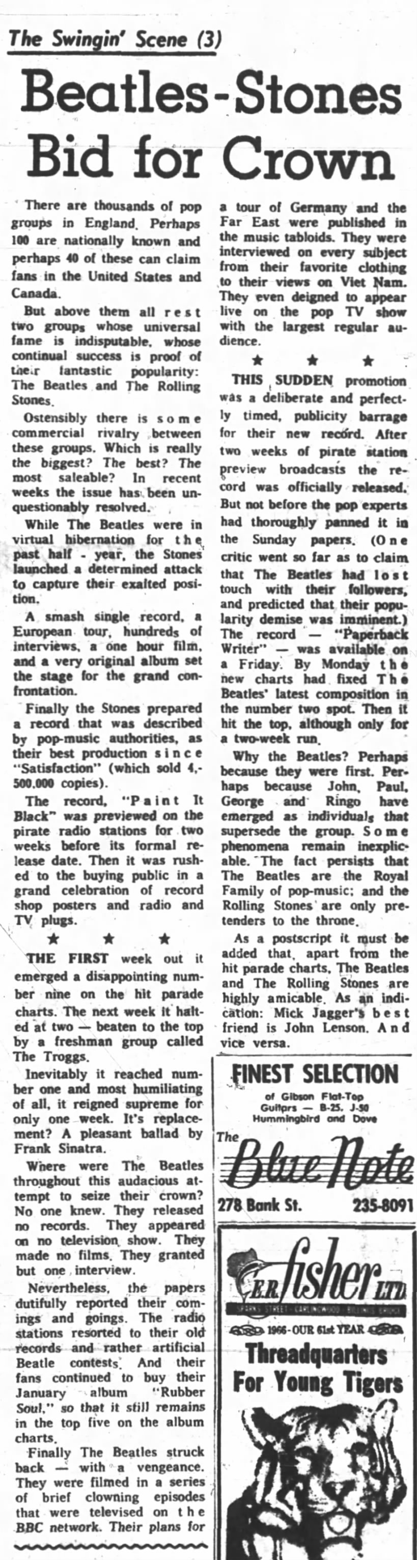 Ottawa Journal - August 6 1966 - page 48 - Beatles Stones bid for Crown