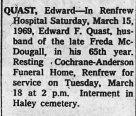 Obituary: Edward F. Quast