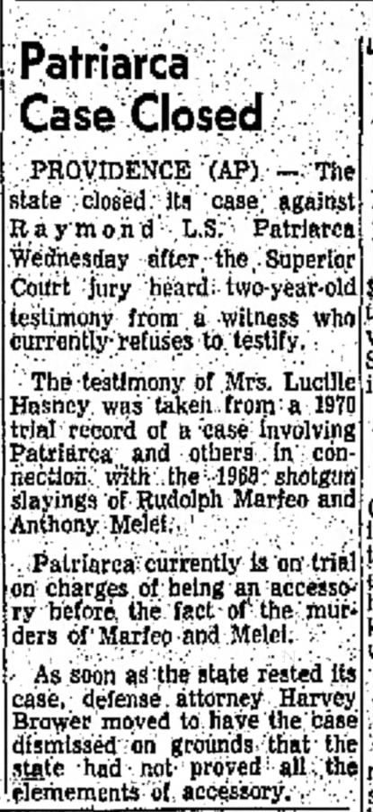 Hasney recycled testimony (25 May 1972)