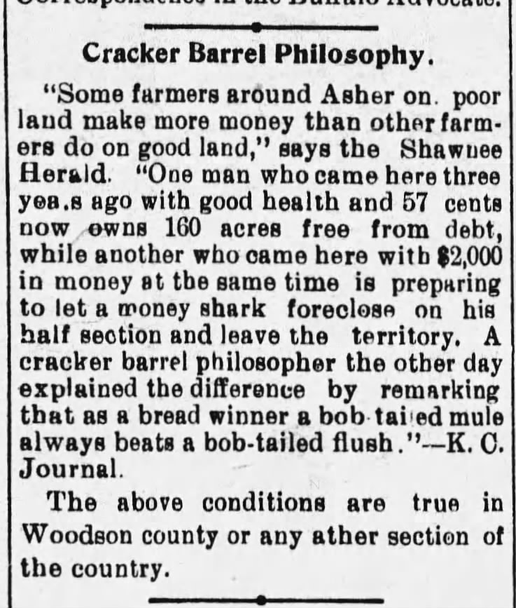Cracker Barrel Philosophy (1906).