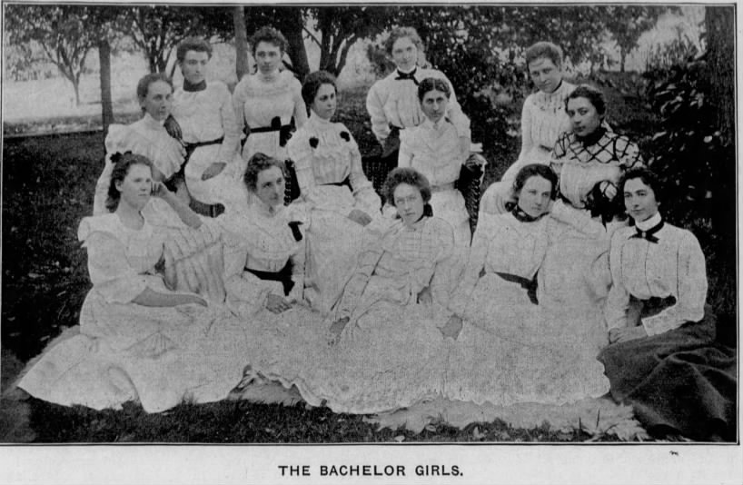 Members of a 1900 Kansas Bachelor Girls Club